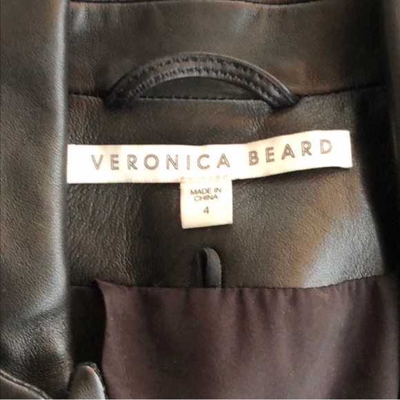 Authentic Veronica Beard Dickey Leather Blazer Jacket EUC - Picture 5 of 7